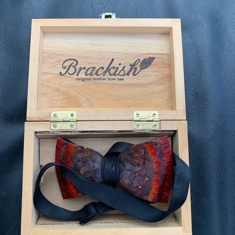 Brackish original feather bow too, handmade. Worn once, non smoker